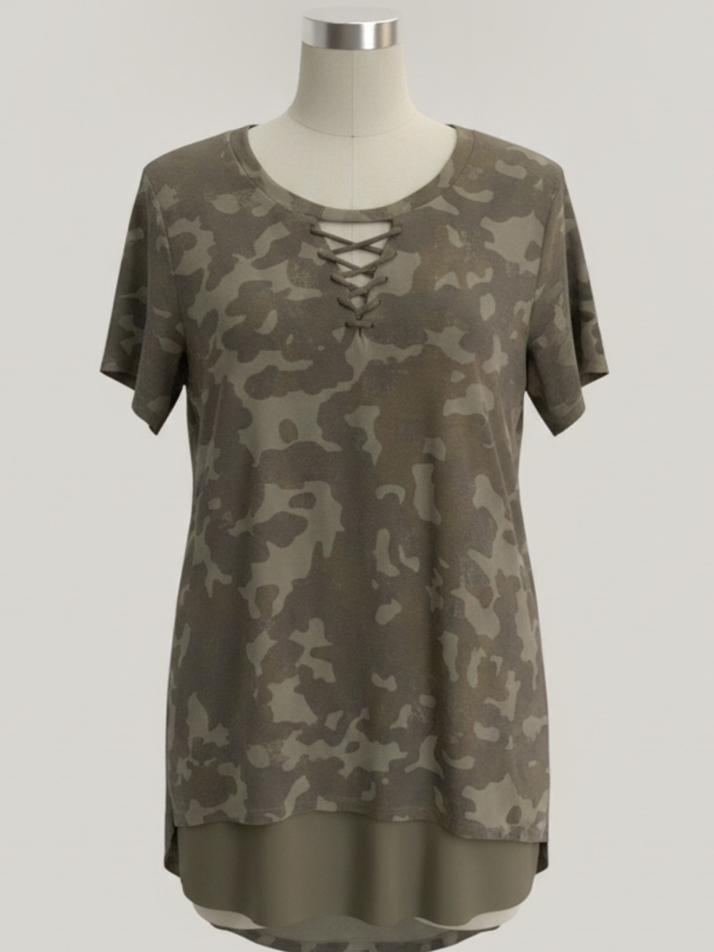 Cool Planet Camo Lace-Up Tee